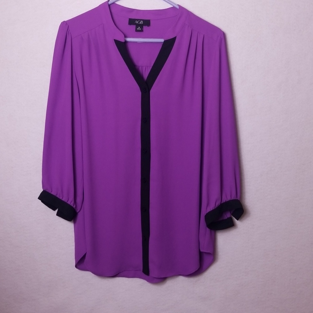 AGB Purple Blouse Size Medium